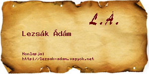 Lezsák Ádám névjegykártya